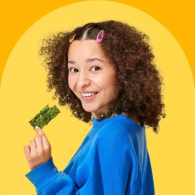 Gimme Seaweed Organic Premium Roasted Seaweed Snacks, Toasted Sesame, 12 Count Sharing Size, Keto, Vegan, Gluten-Free, Great Source of Omega3s and Iodine, Healthy On-The-Go Snack for Kids and Adults