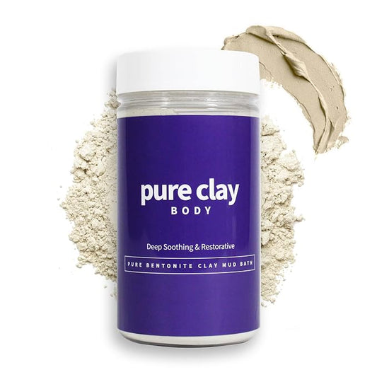 Pure Calcium Bentonite Montmorillonite Mud Bath Soak, Deep Soothing Restorative Aztec Indian Healing Clay for Relaxing Detox, Inspired by Ancient Aztec, Bentonite Clay Food Grade Inspired for Spa Care