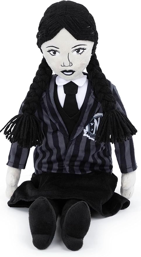Jay Franco Wednesday Addams Plush Pillow Buddy - Super Soft Stuffed Character Pillow - Polyester Microfiber, 26 Inches
