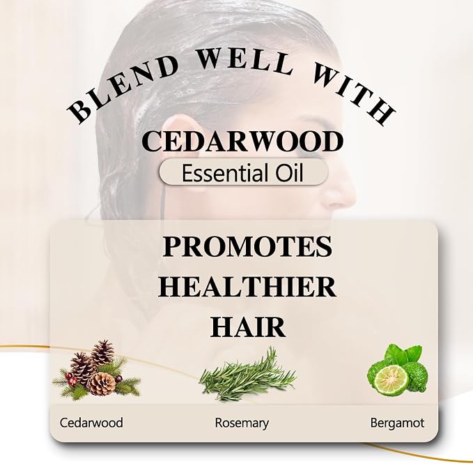 EUQEE Cedarwood Essential Oil with Glass Dropper, 118mL Natural Cedarwood Oil Premium Essential Oil for Diffuser, Humidifier(4fl.oz)