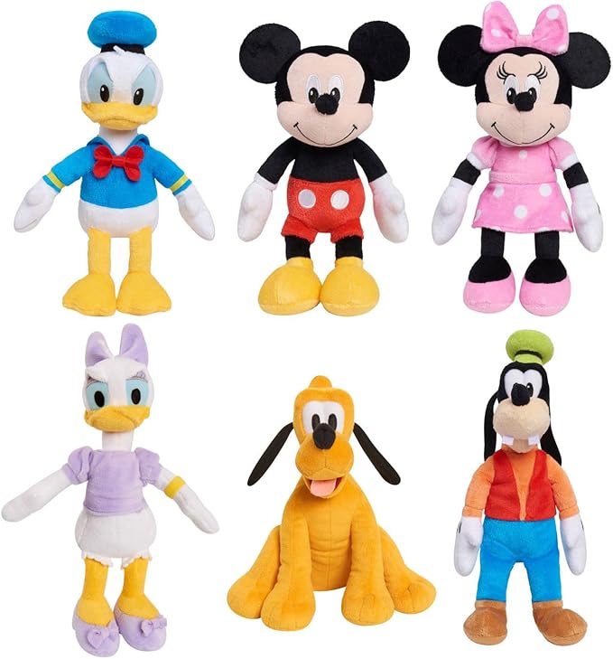Disney Junior Mickey Mouse Bean Plush Mickey Mouse Stuffed Animal, Kids Toys for Ages 2 Up by Just Play