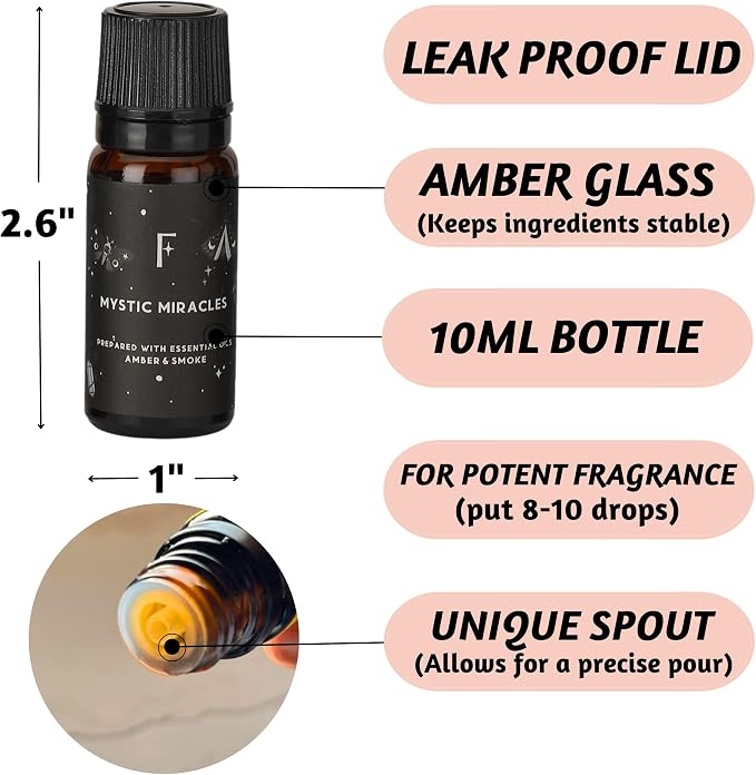 Folkulture Essential Oils for Diffuser Oil | Set of 6 Fragrance Oils for Diffusers | Palo Santo & Lavender Essential Oil | Diffuser Oils Scents for Home | Diffuser Essential Oils for Diffusers