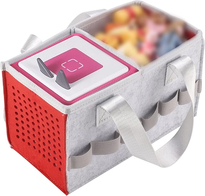 MEILADY-X Case for Toniebox Starter Set - Bag for Tonies Box Kids Hard Case with Handle | Portable Travel Portable Carry Case for Toniebox Starter Set Compatible with Tonies Figure (Red)