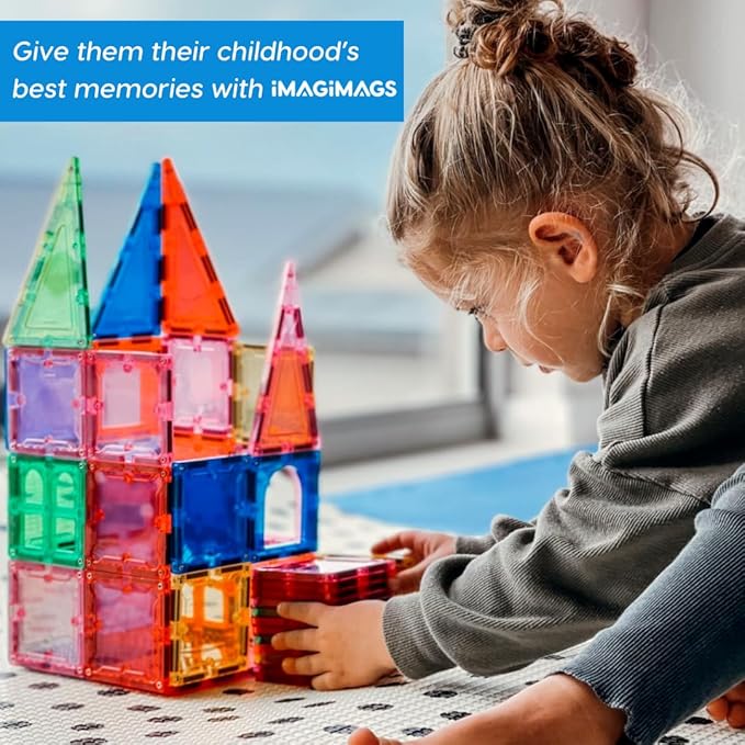 Magnetic Building Tiles, 48 Piece Architectural Dome Set for Boys Girls Kids, Educational Creative Learning Activity Building Block Toddler Toys, Children Ages 3 Years +