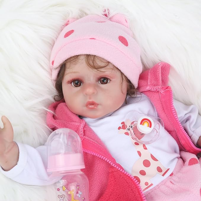 Reborn Realistic Newborn Baby Dolls, 18 inch Silicone Real Toddler Girl Lifelike