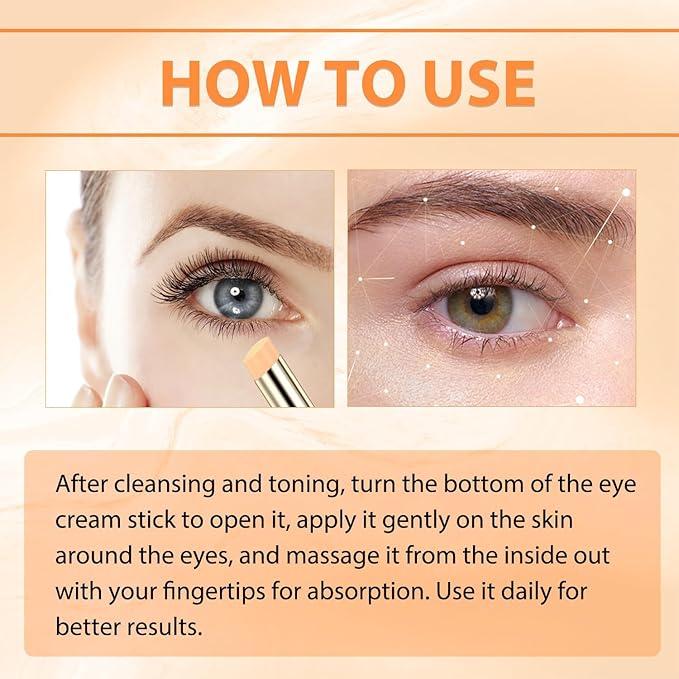 2PCS Revive Glow Vitamin C Eye Balm, Vc Anti-Wrinkle Eye Serum Oil,Reducing Dark Circle,Hydrating Eye Cream,Improve Dark Circles,Reduces Puffiness (2pcs)