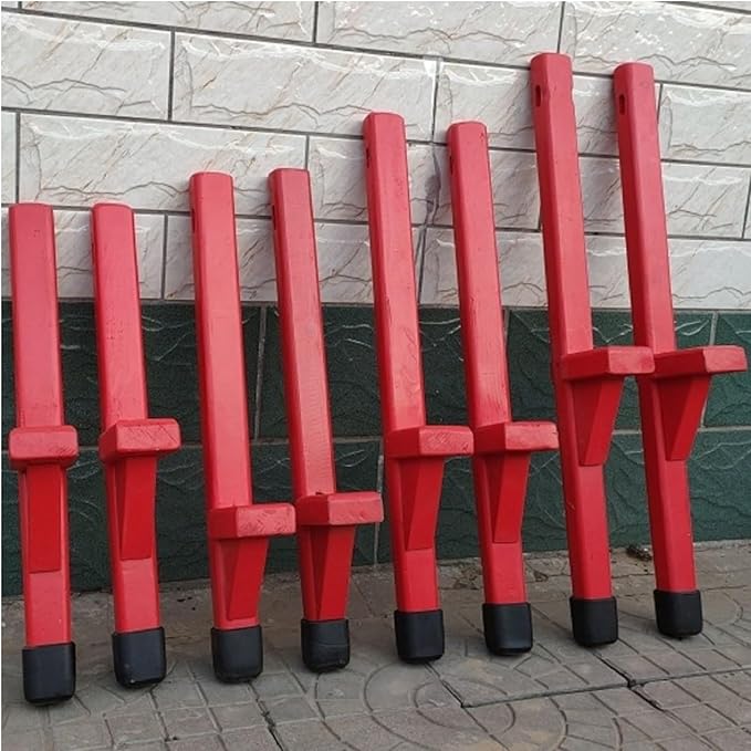 Stilts for Premium Leg - Strap Stilts Smooth Painted Pine Wood Rubber - Coated for Free Hands 5+ 200 - Pound Load Perfect for Sports & Cosplay Events
