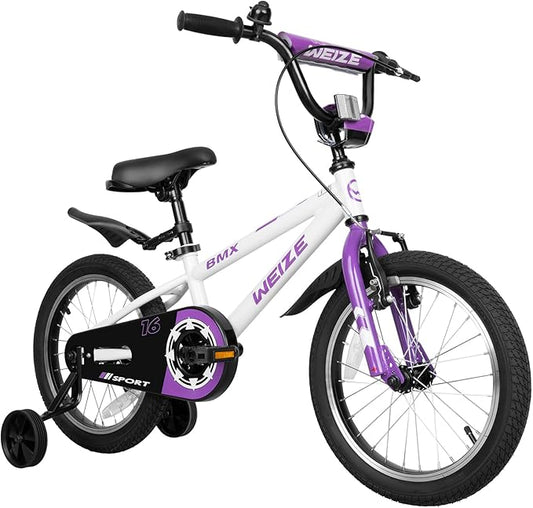 WEIZE Kids Bike,14 16 20 Inch Children Bicycle for Boys Girls Ages 3-12 Years Old, Rider Height 32-60 Inch, Coaster Brake, Multiple Color Options