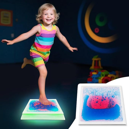 Light Up Stepping Stones for Kids Ages 3+ - Non-Slip Sensory Balance Stones for Toddler Balance, Sensory Play & Motor Skills