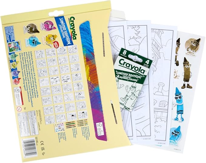 Crayola Retired Colors Coloring & Activity Set, Retired Crayons & Stickers, 32 Pgs, Gift for Kids Ages 3+