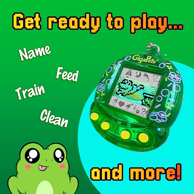 Giga Pet Floppy Frog Toy for Ages 5 and Above, 90s Throwback Collector’s Edition, Animal Care Through Play