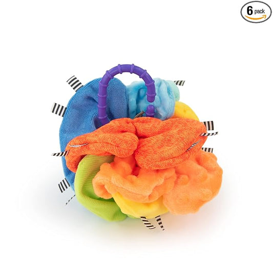 Sassy Crinkle Ball, Sensory Toy, 3+ Months (Pack of 6)