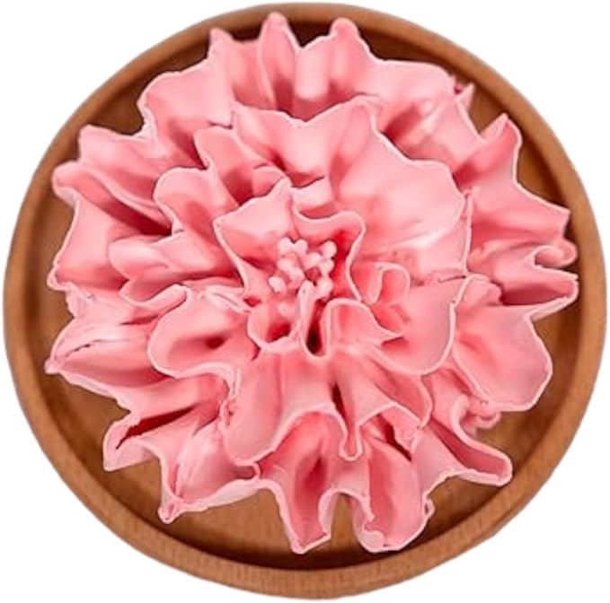 SINT Aroma Diffuser Diatomite Carnation Flower with Wooden Stand | Essential Oil Diffuser with Aromatherapy Fragrant Oil | Diffusers for Home, Oil Diffuser, Room Décor | Pink, Fig Fragrance 10 ML