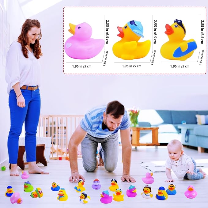 Rubber Ducks Toy Duckies for Kids,Baby Bath Toys, Toddlers Floater Duck Showers Accessories,Classroom Halloween Birthday Showers Time Party Favors Swimming Pool Toy Decoration Gift (12 Pack)