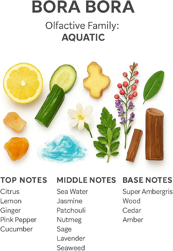 SevenAromas Bora Bora | 145ml 5oz Hotel Scent Diffuser Oil | Aquatic | Ginger, Lavender & Cedar Amber | Luxury Home Aromatherapy
