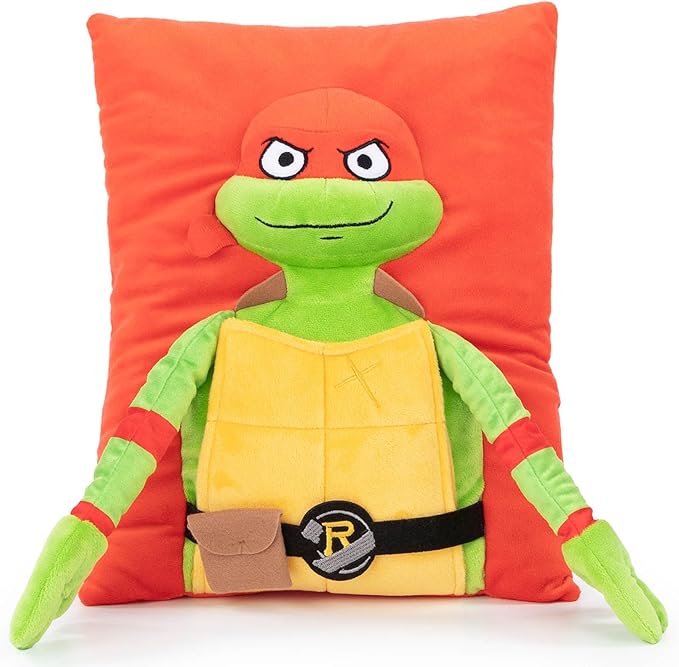 Jay Franco Nickelodeon Teenage Mutant Ninja Turtles Raphael 3D Snuggle Pillow - Super Soft Plush Pillow - Measures 13 Inches