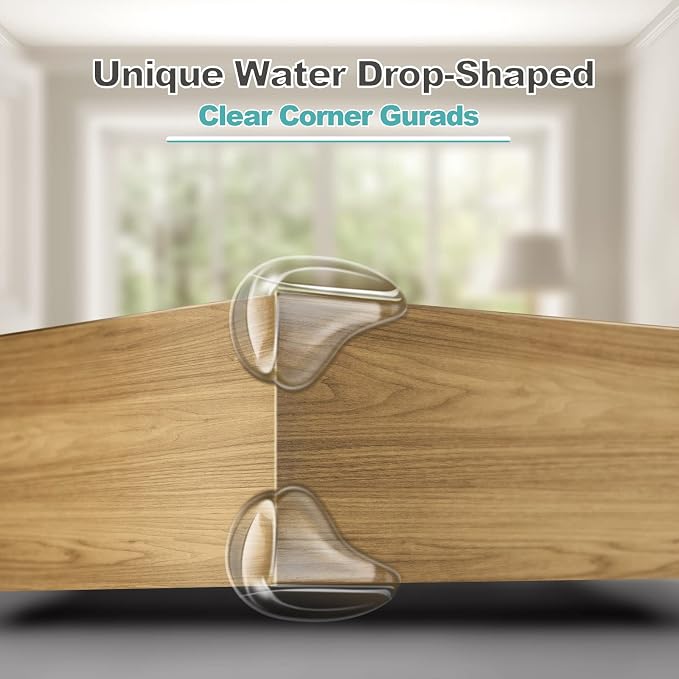 12 Pack Corner Protector Baby Clear Corner Guards Sharp Corner Cover Bumper Stop Head Injuries Tables, Furniture & Sharp Corners Baby Proofing