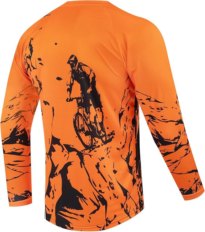 Youth Dirt Bike Jersey Kids Motocross Shirts for Boys Off Roading Long Sleeve Cycling Jerseys Childs Mountain Bicycle Shirt