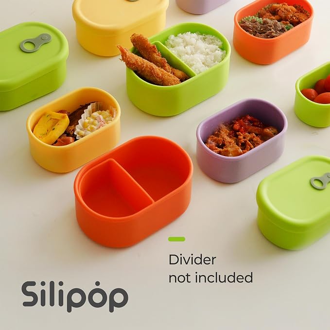 Korean Silicone Food Container, Steam Vent, Green Apple, 22 fl oz | Microwave & Freezer Safe, Leakproof, Airtight, Dishwasher Safe, BPA Free