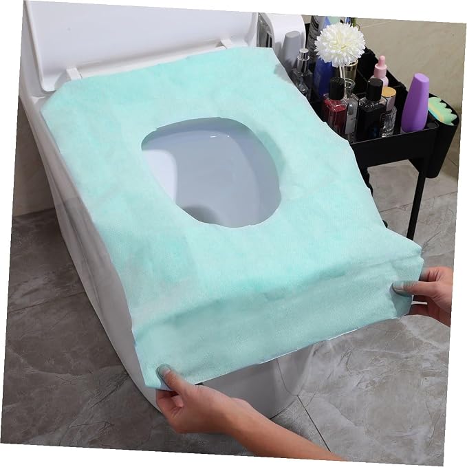 Toyvian 10pcs Toilet Mat Toilet Seat Liner Potty Seat Covers Travel Toilet Seat Soft Extra Large Individually Non Slip Individually Wrapped Potty Chair Liners Light Pulp Paper