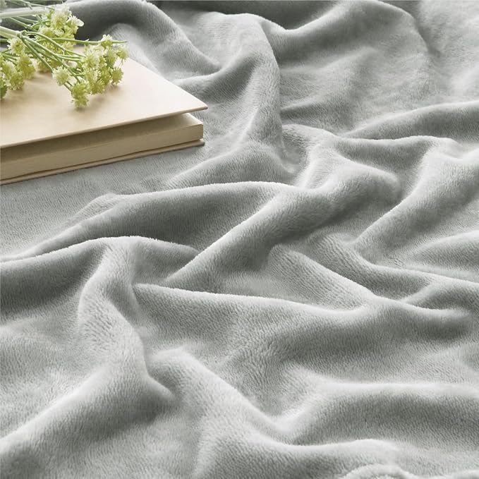 BEDELITE Fleece Blanket Soft Plush Twin Size Blanket Light Grey 60"x80" | Ultra Soft Fleece, Plush Microfiber, Lightweight Warmth, All Season Comfort, Fade Resistant, Machine Washable, Couch Sofa Bed