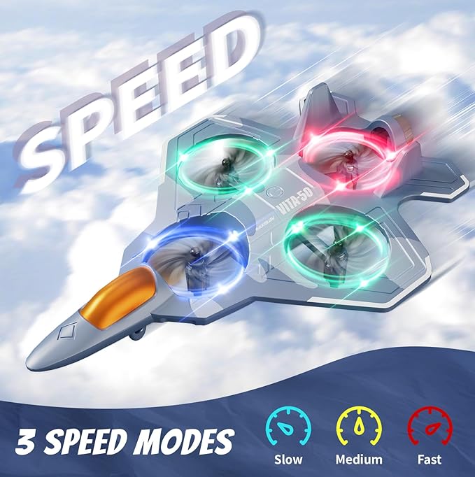 Foam Remote Control Airplanes for Kids Adults 4-8 8-12 12-16, RC Plane Airplane Toys for Boys Kids Beginners, RC Planes Fighter Jet Helicopter Drones for Kids Adults, 360° Flip Easy to Fly