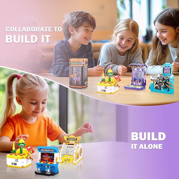 NUTCRACKER 12 in1 Game Console Building Set for Boys Girls, Mini Friends Game Console Toy Building Set, Children Party Favors for Goodie Bags, Easter Birthday Gifts for Girls Boys 14+（1228 Pieces）