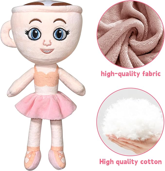 Italian Brainrot Plush Toy 10 Inches Ballerina Cappuccina Plush Soft Stuffed Meme Dolls for Collectors, Aesthetic Décor & Funny Gift Ideas