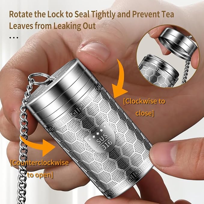 Mini Tea Infuser, Extra Fine Mesh Tea Infusers for Loose Tea, 316 Stainless Steel Tea Strainer, Tea Steeper for Brew Tea, Spices & Seasonings (1 Pack - Extra Small)