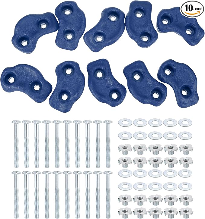 PATIKIL Climbing Rock Wall Grips Play Set Climber Attachments with Double Hole for Playground Accessory Indoor Outdoor