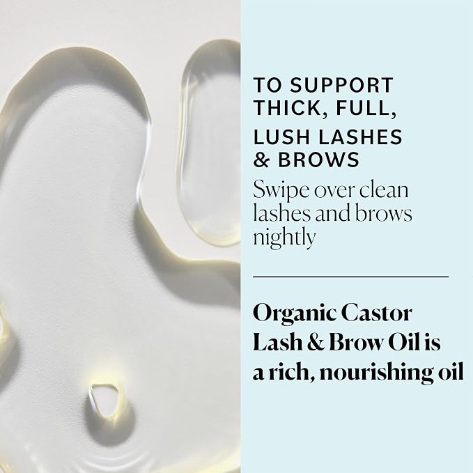 Sky Organics - Organic Lash & Brow & Applicator - Eyelash Serum - Castor Oil Organic - Moringa, Vitamin E - Lashes, Eyebrows - Self Care, Beauty - Gifts for Women - .4 fl oz, 12mL with ebook