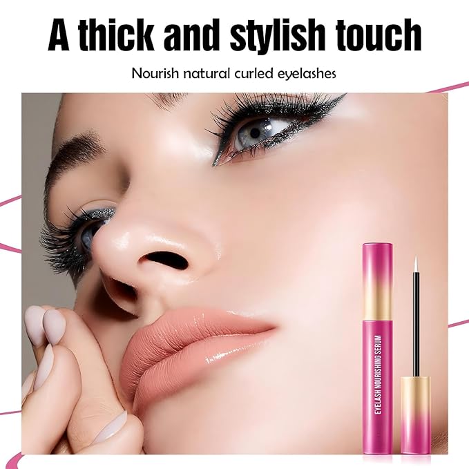 Eyelash Serum, Lash for Eyelash Growth & Brow Care | Clear Lash Growth with Mascara Tube, Vegan Eye Serum Formula for Fuller, Longer & Thicker Looking Lashes