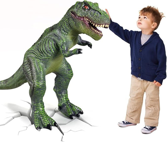 Large Dinosaur Toys- 28" Tyrannosaurus Rex Soft Dinosaur Toys for Kids 3-5, Big Inflatable Dinosaur for Boys Girls, Toddler Dinosaur Party Favors (Tyrannosaurus Rex)