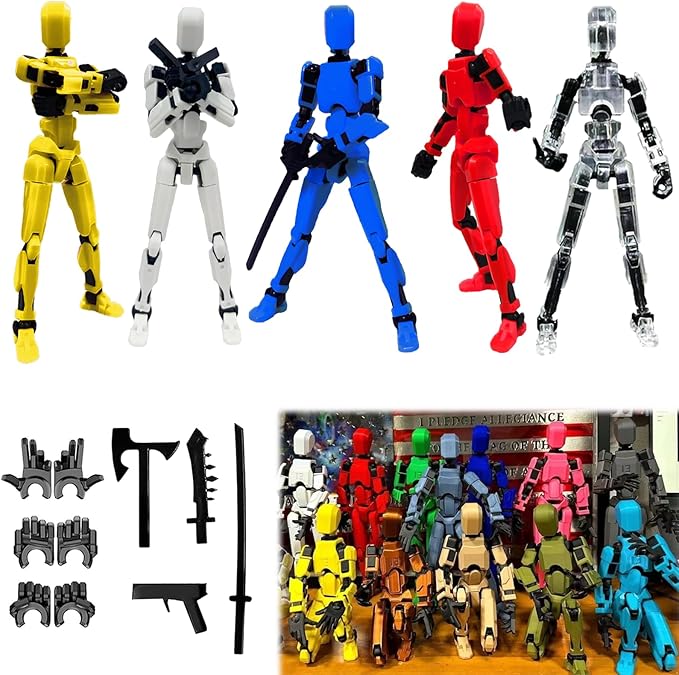 2025 New Titan 13 Action Figure,Nova 13 Action Figure 3D Multi Jointed Action Figures,Dummy Robot 13 Action Figures for Collectors Desktop Decorations (5PCS)