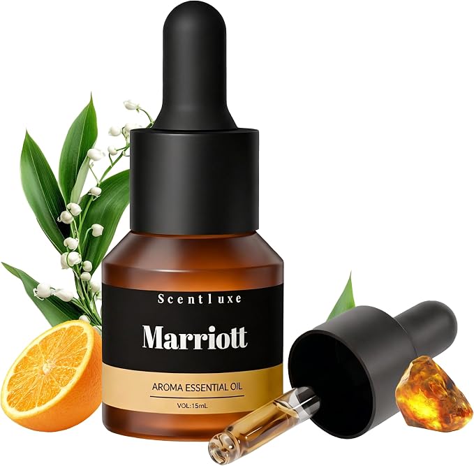 Essential Oils & Hotel Diffuser Oil Inspired Marriott Hotel - Bitter Orange, Jasmine & Lily of the Valley Blend for Home Fragrance Aromatherapy Oil Premium 15mL Glass Bottle