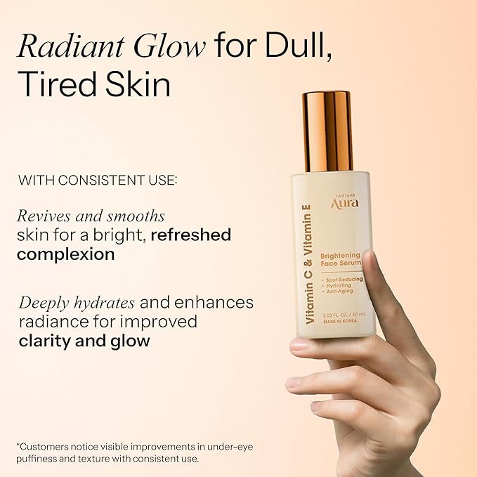 Vitamin E & C Serum For Face – Dermatologist Tested, Anti Aging, Korean Skin Care – Revives Tired Skin, Smooths Fine Lines, Lightweight Hydration – Vegan, Clean Beauty – 2.03 Fl. Oz.