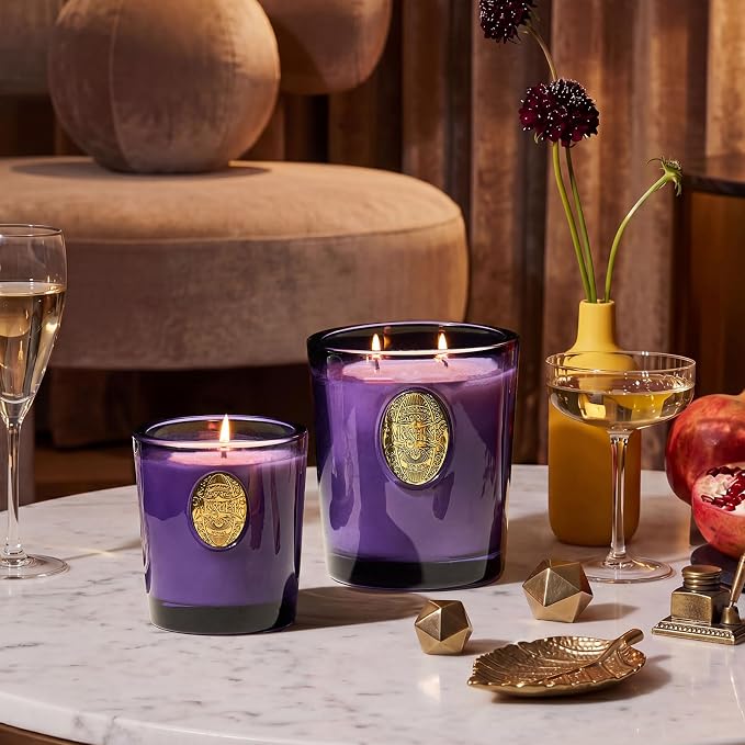 M&SENSE Large Two-Wick Strong Soy Candle | Berry Rose & Purple |19.8 oz, 120H Burn Time | Luxury Scented Candle for Relaxation, Gifting, Home Décor | Ideal for Bedroom, Office, Party Ambiance
