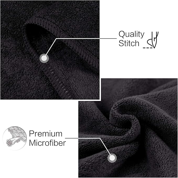 SUNLAND Microfiber Gym Bath Towel Ultra Soft Travel Camping Towel Super Absorbent Swimming Sport Yoga Sweat Towels with Straps for Adults and Children