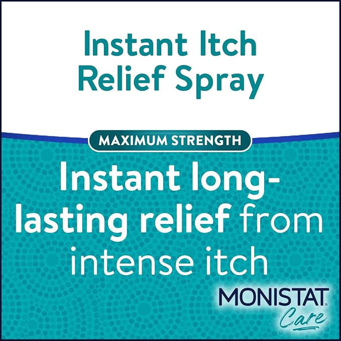 Monistat Instant Itch Relief for Women, Feminine Care Spray, for Relief from Intense Vaginal Itch, 2 Oz