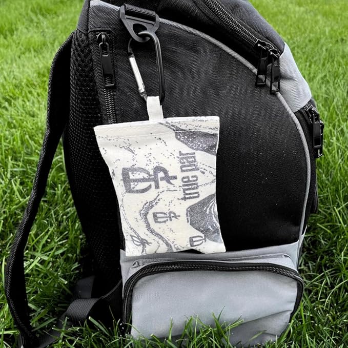 Disc Golf Chalk Bag Bundle | 2 Extra Chalk Balls Included | Refillable Grip Enhancer Hand Chalk | Disc Golf Accessories Grip Bag with Carabiner | Disc Golf Gifts