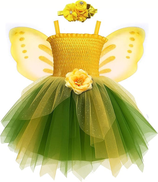 TYHTYM Princess Dress Up for Girls Costume Cosplay Fancy Toddler Halloween Birthday Party Kids
