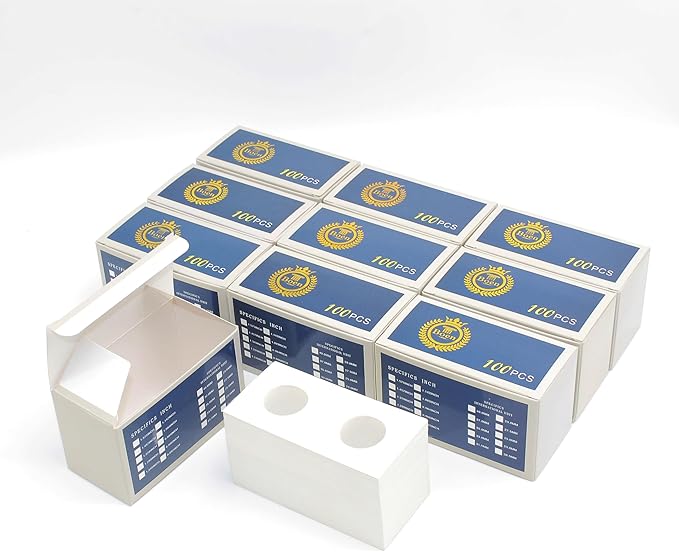 Boen 1000Pcs 25mm（0.98inch）Coin Flips Suitable for Quarter Coins Coin Holders for Colletors The Coin Collection Supplies The Coin Cardboard Coin Flips for Coin Collection.