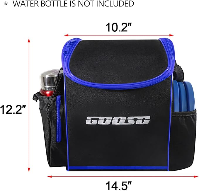 GOOSO Disc Golf Set with Bag - 12 PCS Flying Disc Golf Discs for Beginner with Putter, Midrange, Driver | Portable Disc Golf Backpack Holds 28+ Discs Free Stand Bag Design for Convenient Use