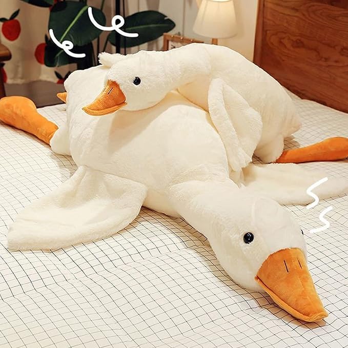 Swan Stuffed Animal, 5.5 lbs Weighted Stuffed Animals Plush Swan Toy Big Goose Weighted Plush Animals Duck Stuffed Animals Plush Pillow Toy Gifts for Kids, 35.43"