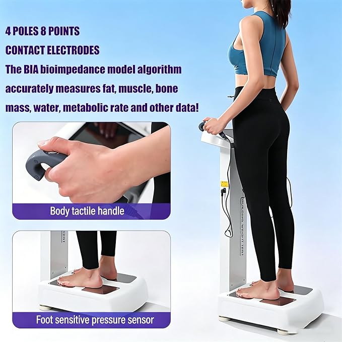 Commercial Body Composition Analyzer for Gym and Home Used Analyzer Body Health Machine Bioelectrical Impedance,Wireless Printing Black