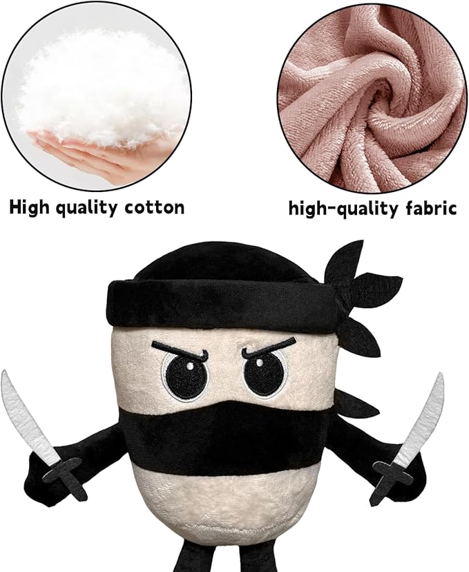 Italian Brainrot Plush Toy 10 Inches Capuccino Assassino Plush Soft Stuffed Meme Dolls for Collectors, Aesthetic Décor & Funny Gift Ideas