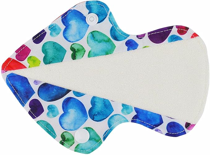 5 Thong Panty Liners 1 Wet Bag Cloth Menstrual Pads Sanitary Reusable Washable (Hummingbirds Pack White)
