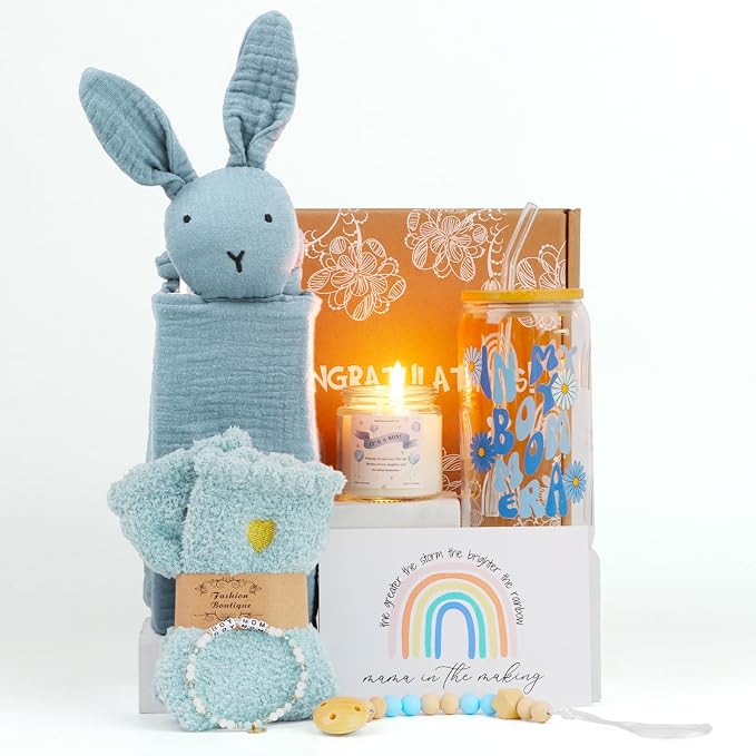 Boy Mom Gifts for New Moms, New Mommy Essentials, Pregnancy Gifts for Expecting Mama for First Time, Moms Care Package After Baby (Boy Mama)