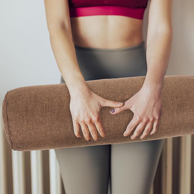Mipcase Yoga Auxiliary Pillow Cylinder Support Cushion for Beginners Multi-Purpose Lumbar Throw Pillow for Footrest and Backrest Comfortable and Stylish Design