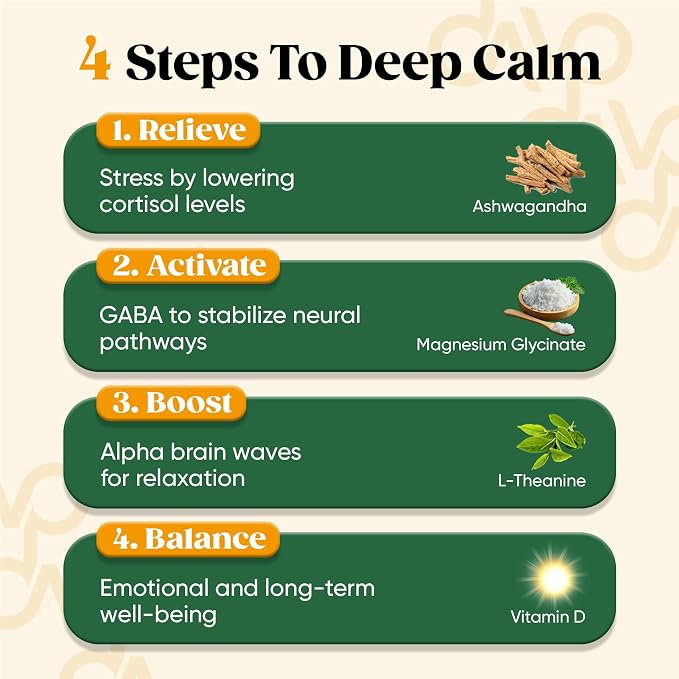 Venture Pal Calm Drink Mix, 12-in-1 Cortisol Reducer and Sleep Aid with Magnesium Glycinate, Ashwagandha, L-Theanine,Vitamin D, Calm Magnesium Powder for Relax & Focus, No Sugar, Non GMO